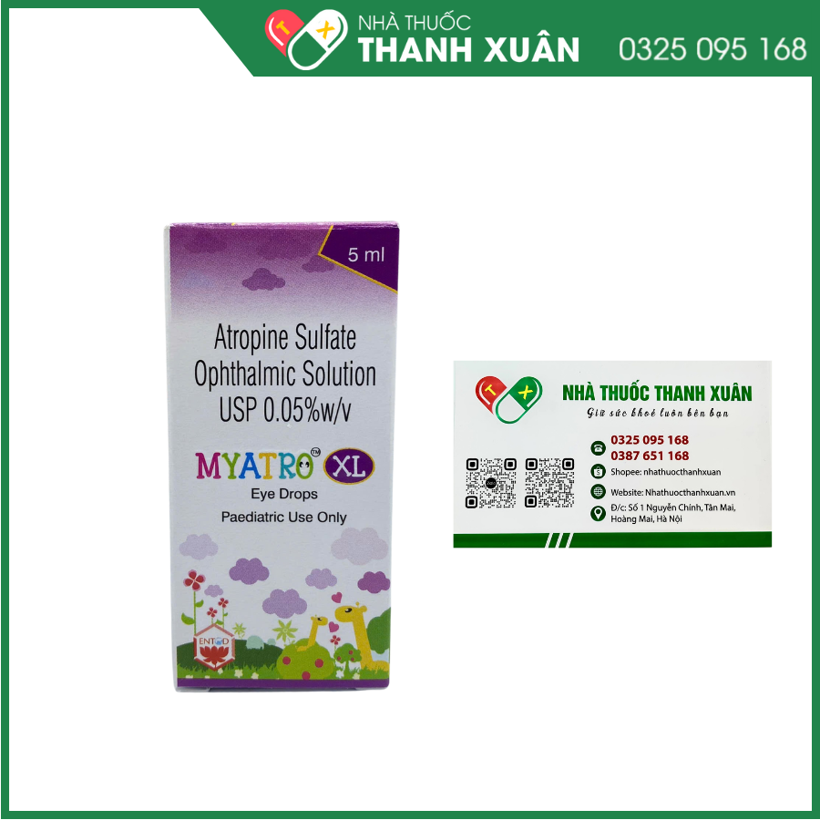 Myatro XL 0,05% làm chậm quá trình tiến triển cận thị ở trẻ em